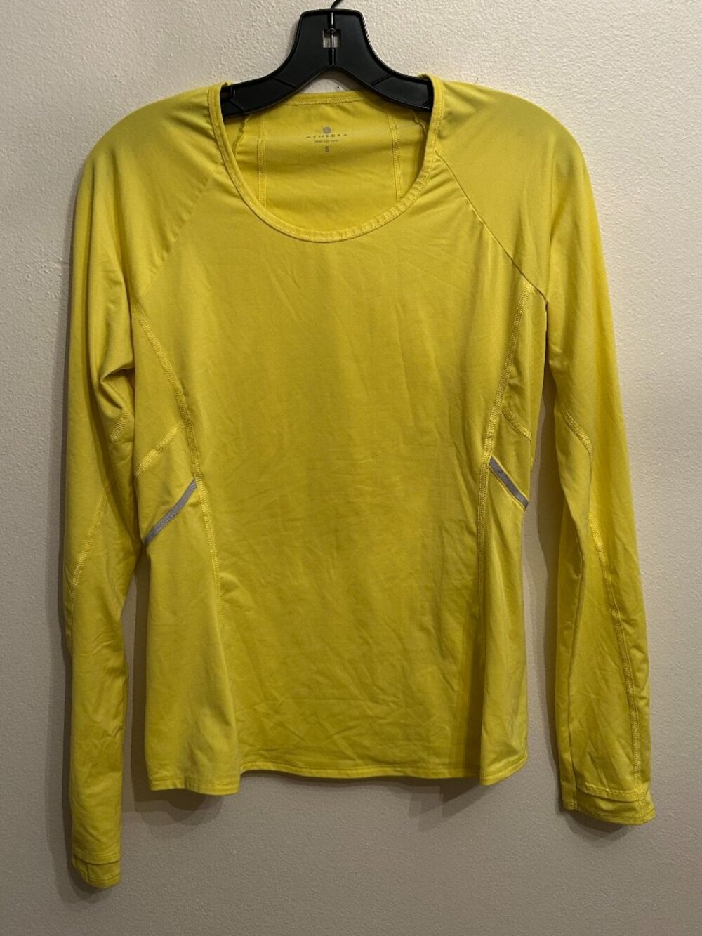Athleta Bright Yellow Long Sleeve Tee Women's Size S